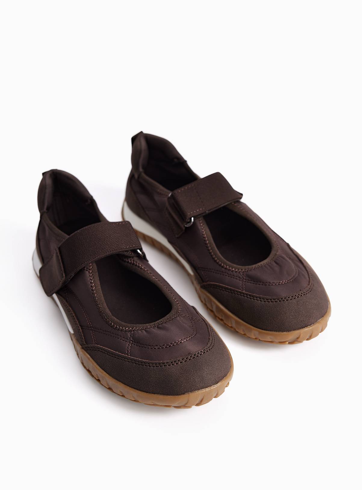 Dark Brown Chunky Mary Jane Trainers 7 - Image 2